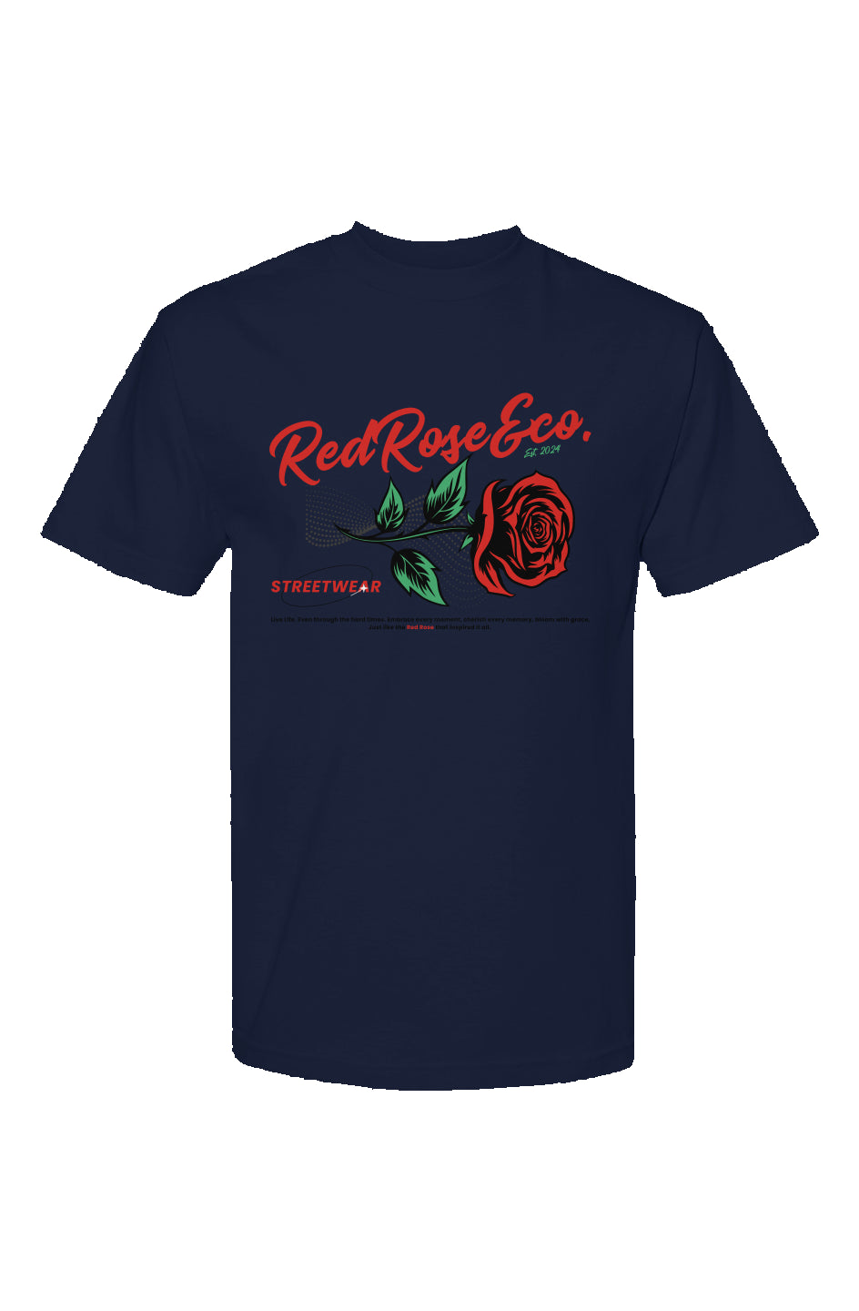 RedRose&co. RoseLogo Classic Streetwear T Shirt