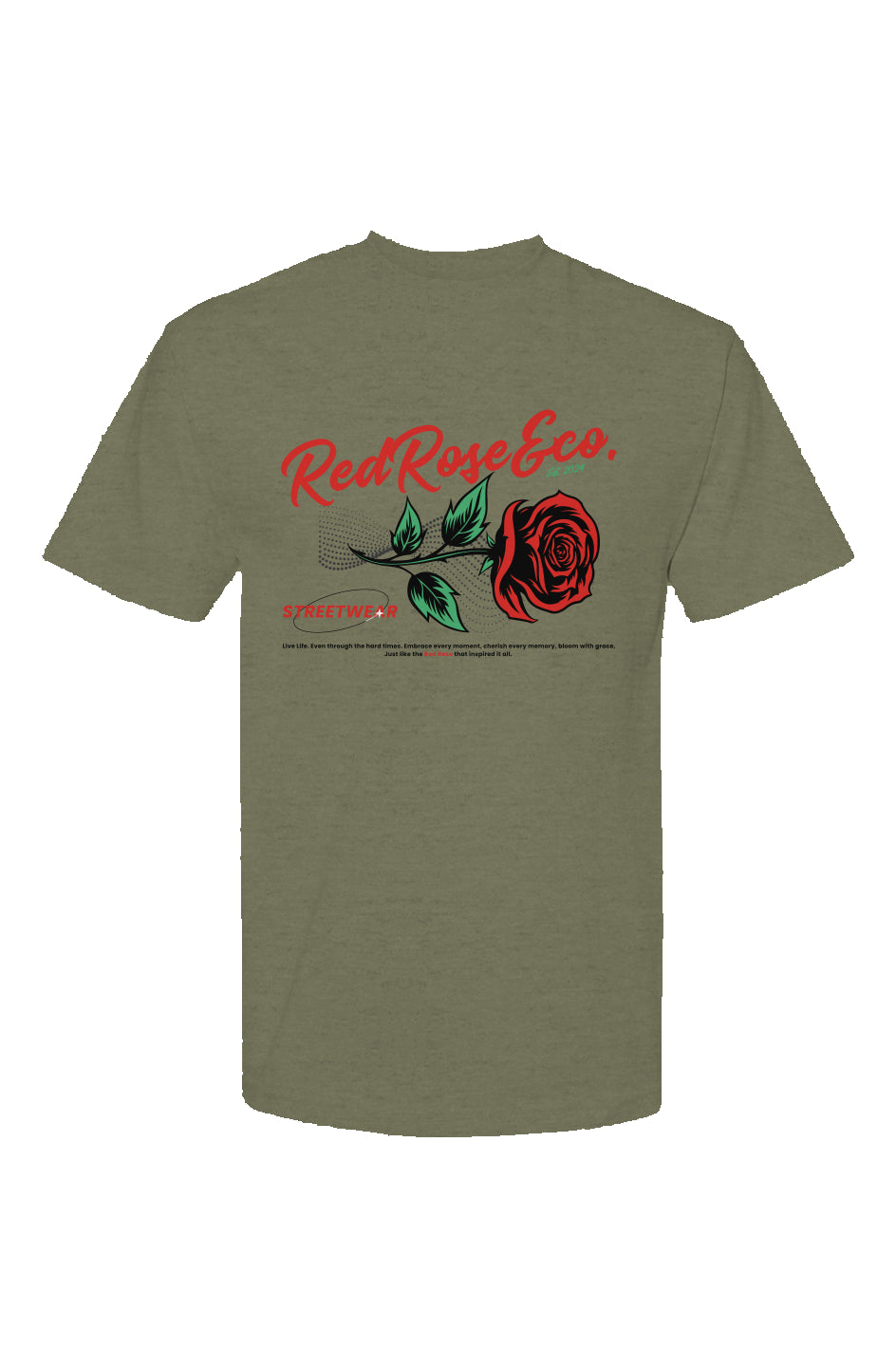 RedRose&co. RoseLogo Classic Streetwear T Shirt