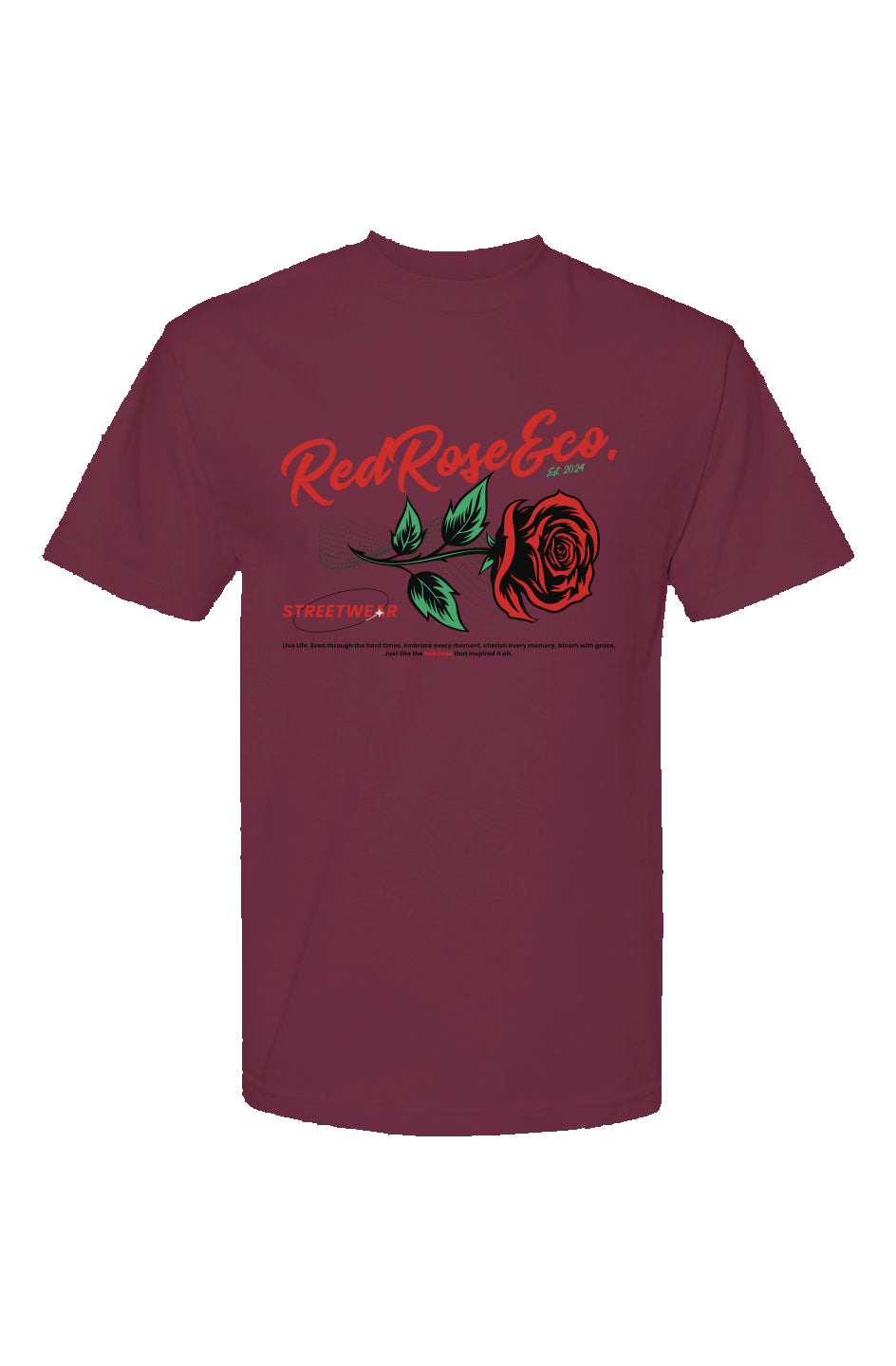 RedRose&co. RoseLogo Classic Streetwear T Shirt