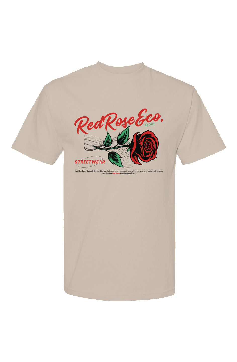 RedRose&co. RoseLogo Classic Streetwear T Shirt