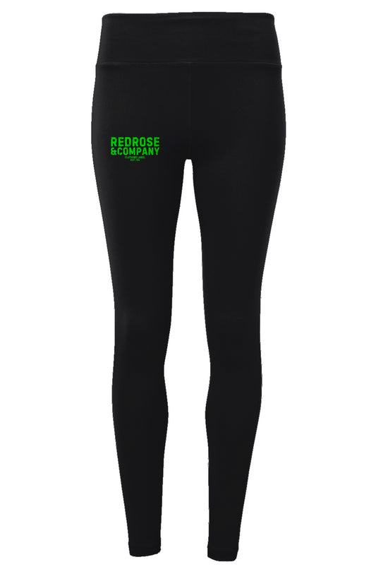 RedRose&co. Ladies' Performance Leggings Green Log
