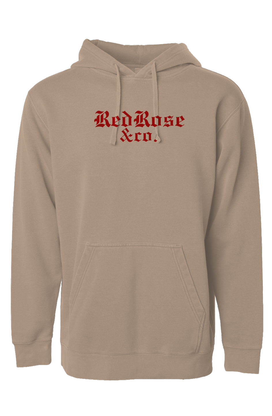 Smile Through The Pain - Pigment Dyed Hoodie - Red Logo