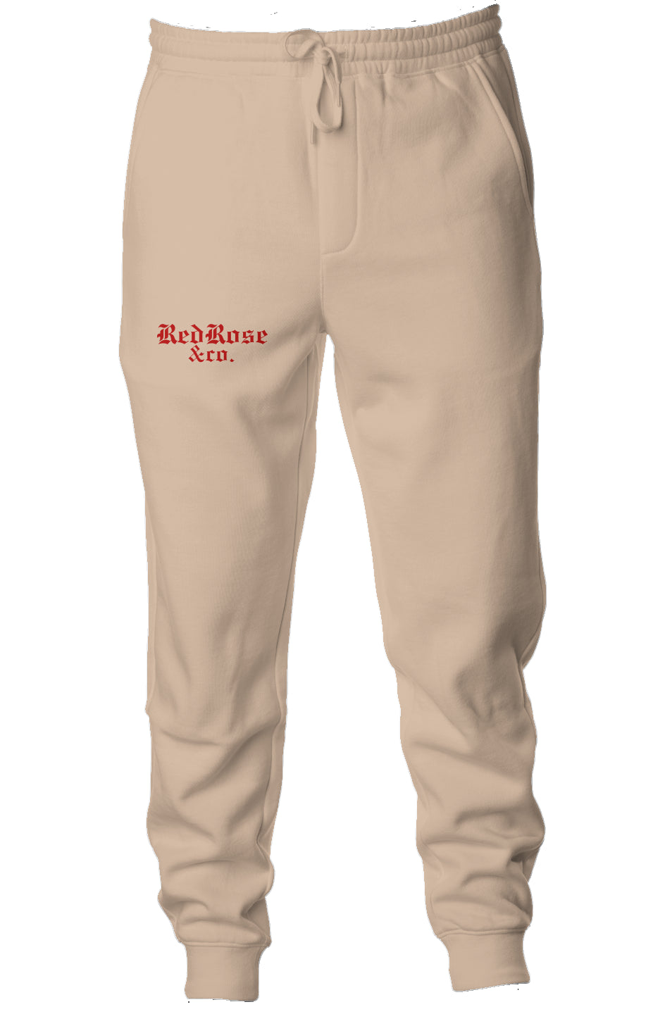 Smile Through The Pain - Pigment Dyed Fleece Joggers - Red Logo