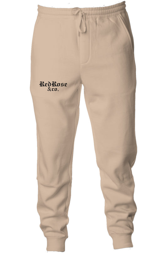 Smile Through The Pain - Pigment Dyed Fleece Joggers - Black Logo