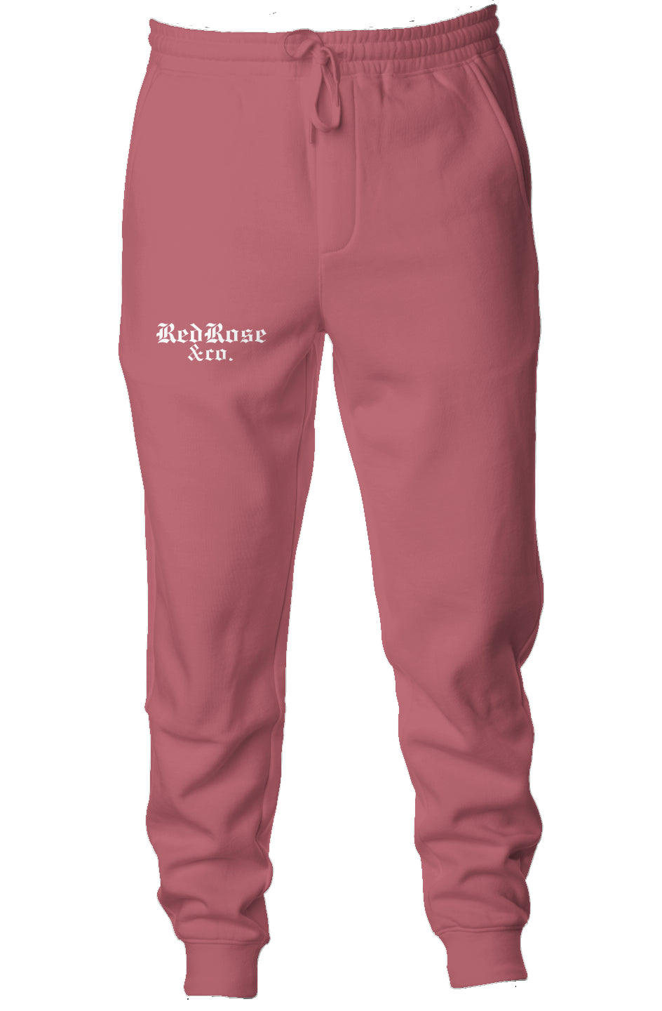 Smile Through The Pain - Pigment Dyed Fleece Joggers - White Logo
