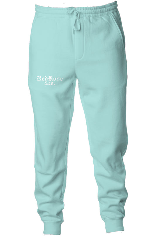 Smile Through The Pain - Pigment Dyed Fleece Joggers - White Logo