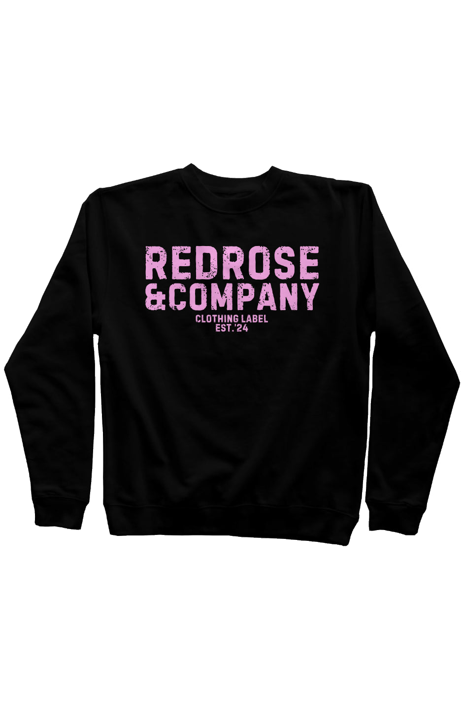 RedRose&co. Midweight Fleece Joggers Pink Logo