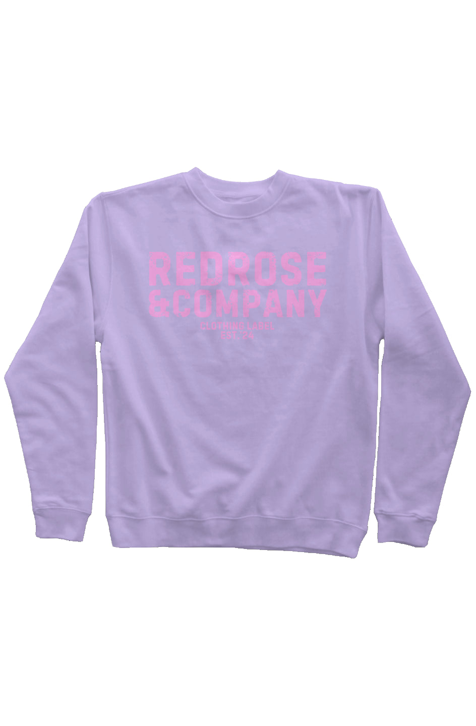 RedRose&co. Midweight Fleece Joggers Pink Logo