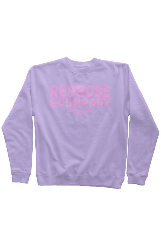 RedRose&co. Midweight Fleece Joggers Pink Logo