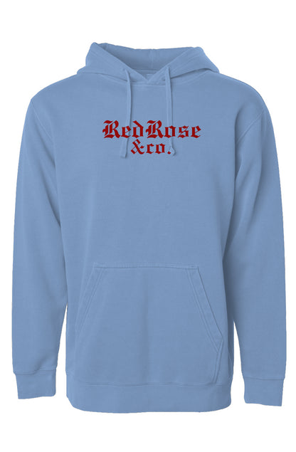 Smile Through The Pain - Pigment Dyed Hoodie - Red Logo