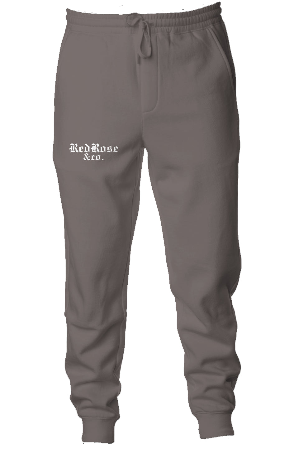 Smile Through The Pain - Pigment Dyed Fleece Joggers - White Logo